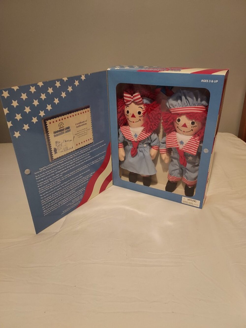 2002 Applause Raggedy Ann & Andy "Toy Hall of Fame" dolls
